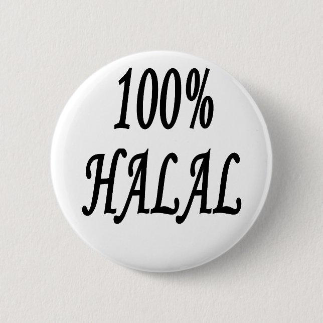 100% HALAL PINBACK BUTTON (Front)