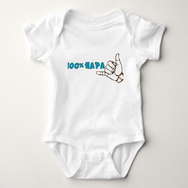 100% Hapa Baby Clothing Baby Bodysuit (Front)