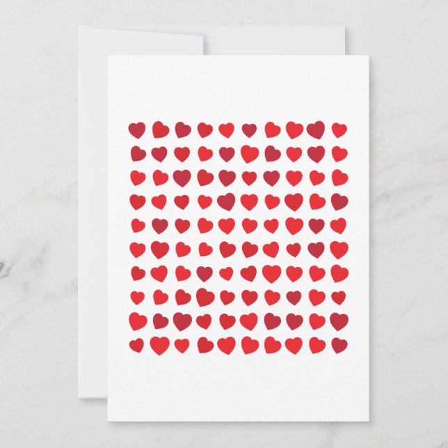 100 hearts, one hundred likes holiday card (Front)