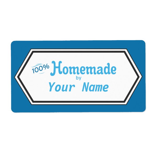 100% Homemade Food Label (Front)