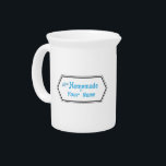 100% Homemade Food Label Beverage Pitcher<br><div class="desc">Families make food with love, use these to label the food gifts you give to others. The make a great gifts for your grandma, mom, aunt or anyone who loves to cook! Great for labeling homemade jams, baked goods, potlucks and other food gifts. Customize it for yourself or your favorite...</div>