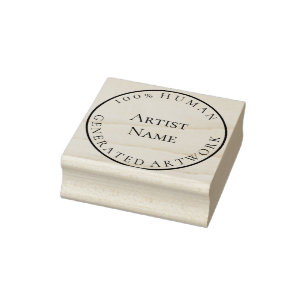 100% Human Generated Art Custom Artist Name Stamp