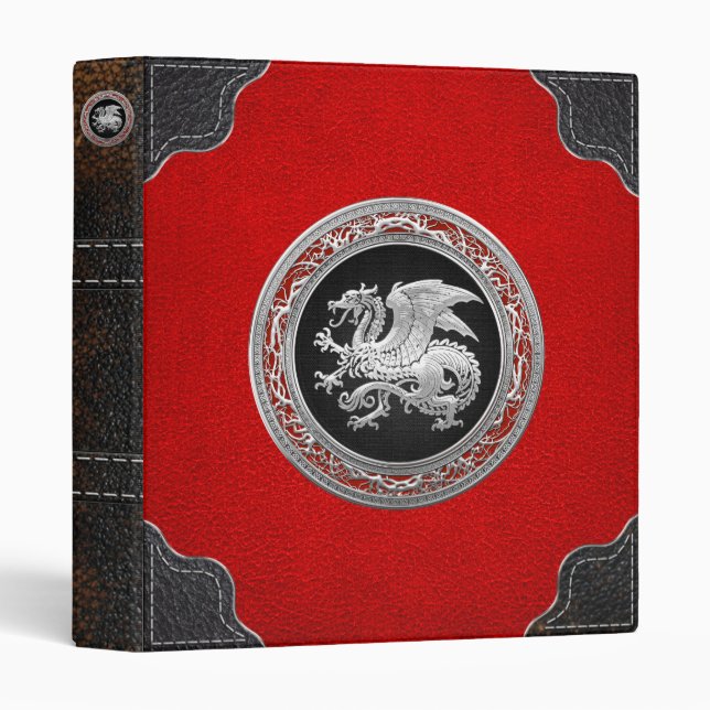 [100] Icelandic Dragon, Landvættir [Silver] Binder (Front/Spine)