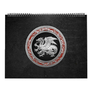 [100] Icelandic Dragon, Landvættir [Silver] Calendar