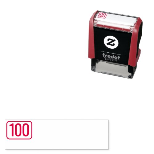100 in rectangle self_inking stamp