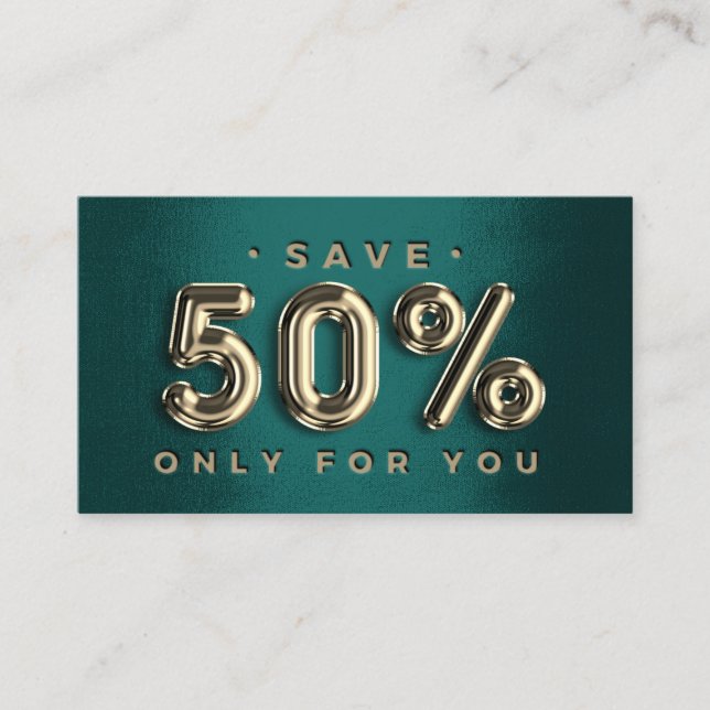 100 INSERT QRCODE 50%OFF Logo Green Gold Professio (Front)