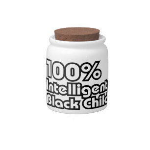 100% Intelligent Black Child Candy Jar