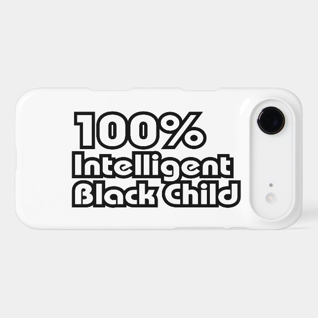 100% Intelligent Black Child Case-Mate iPhone Case (Back (Horizontal))
