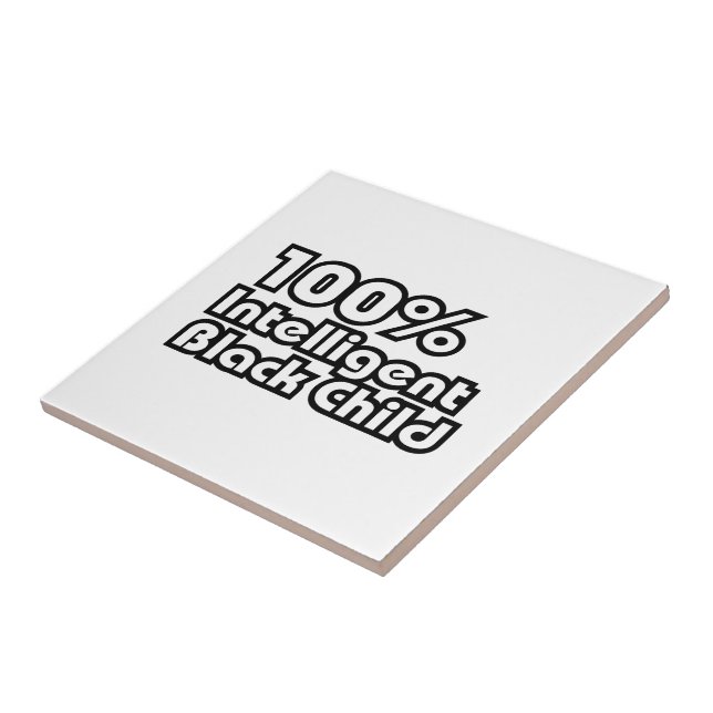 100% Intelligent Black Child Ceramic Tile (Side)
