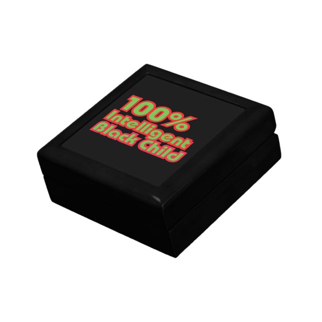 100% Intelligent Black Child Keepsake Box (Side)