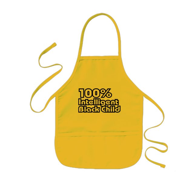 100% Intelligent Black Child Kids' Apron (Front)