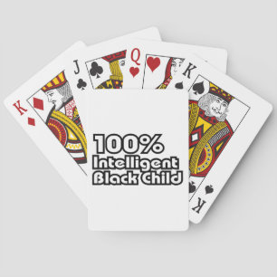 100% Intelligent Black Child Poker Cards