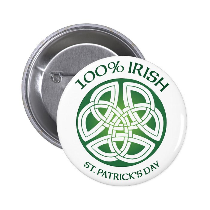 100% Irish Celtic Knot Button
