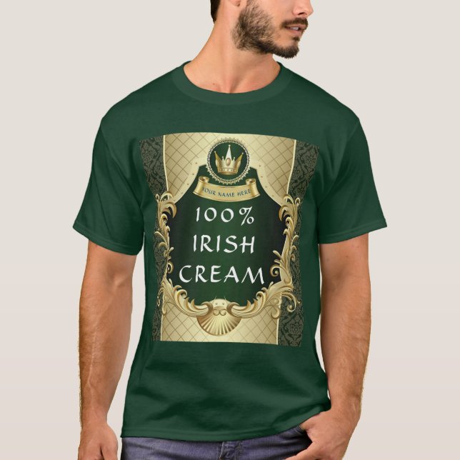 100% Irish Cream St. Patrick's Day Risque T-Shirt (Front)