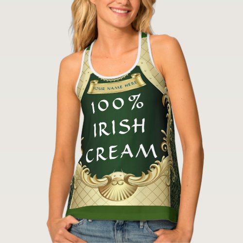 100 Irish Cream St Patricks Day Risque  Tank Top
