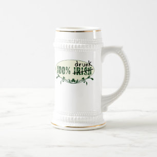100% Irish Drunk Stein