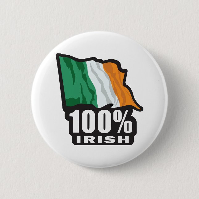 100%-IRISH PINBACK BUTTON (Front)