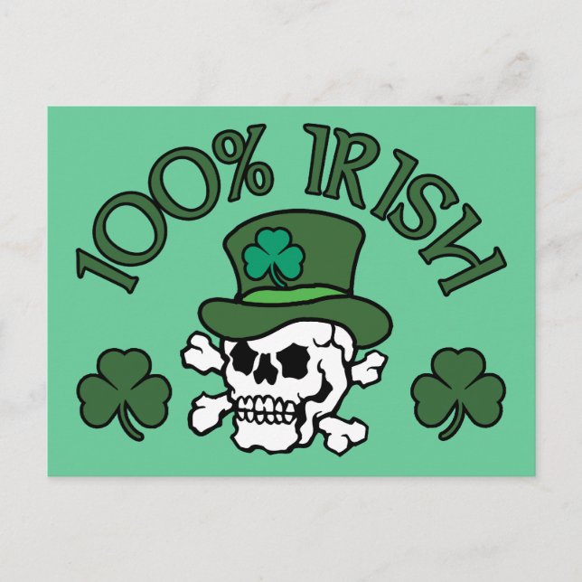 100% Irish Postcard (Front)