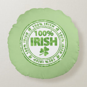 100% Irish Round Pillow