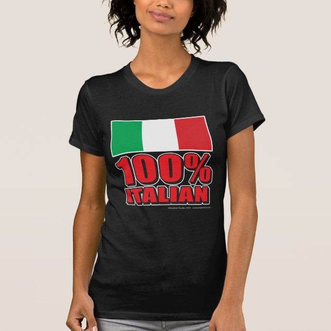 100% Italian Flag T-Shirt (Front)