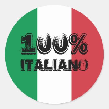 100% Italiano Sticker by designs4you at Zazzle