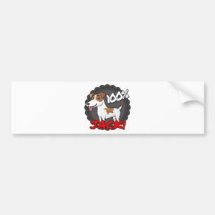 100% Jack Russell Bumper Sticker