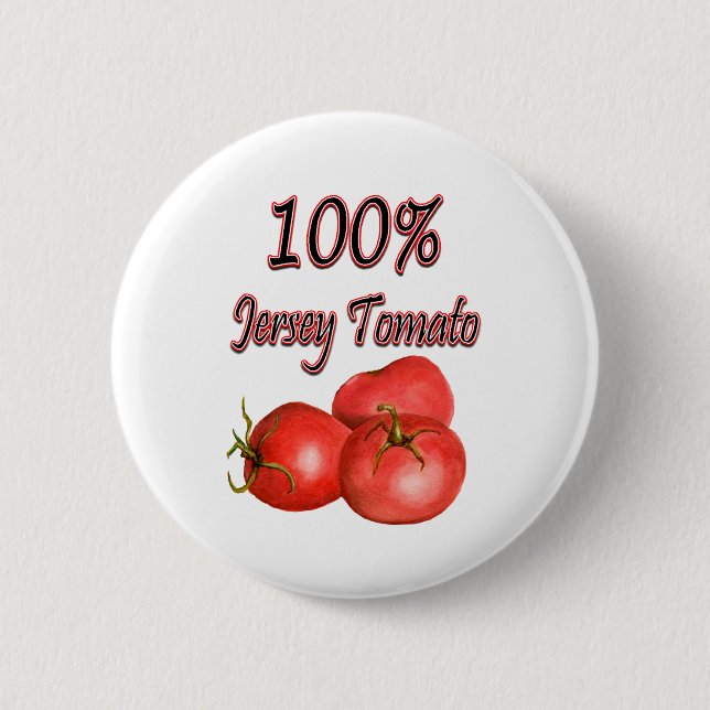 100% Jersey Tomato Button (Front)