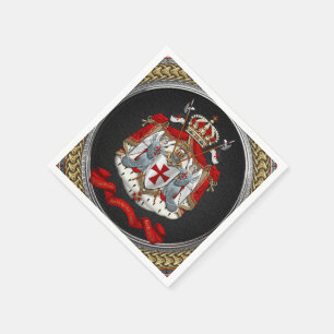 [100] Knights Templar Coat of Arms Napkins