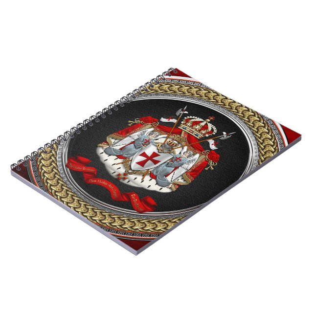 [100] Knights Templar Coat of Arms Notebook (Left Side)