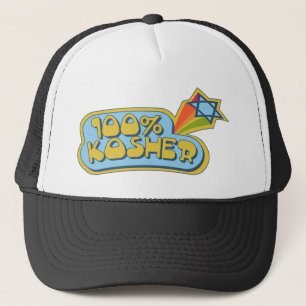 100% Kosher - Jewish Hebrew humor Trucker Hat