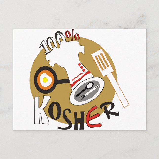 100% Kosher Postcard (Front)