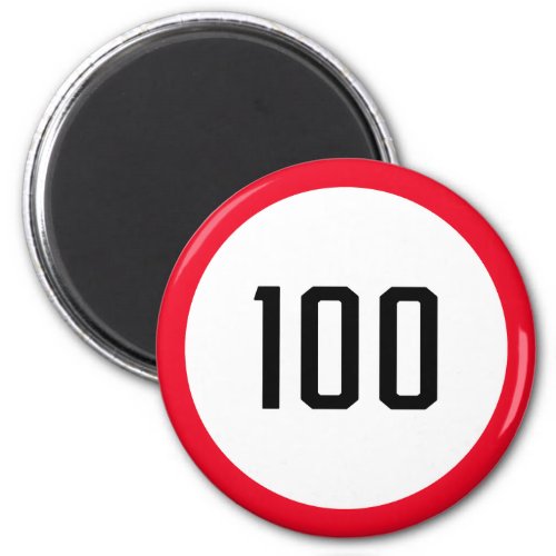 100 kph Speed Limit  Road Traffic Sign  Magnet