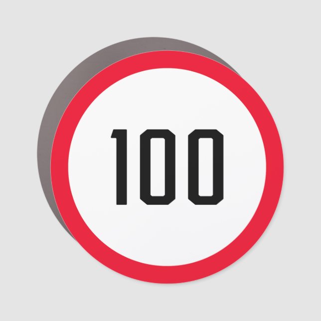 100 kph Speed Limit Traffic Sign | Car Magnet (Front)