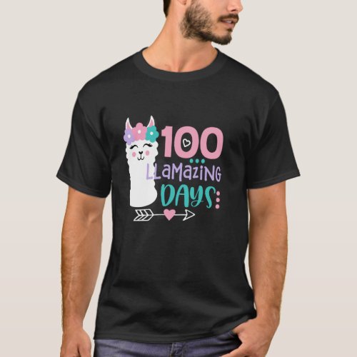 100 Llamazing Days-100 Day of School T-Shirt