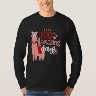 100 Llamazing Days Llama 100th Day Of School Teach T-Shirt