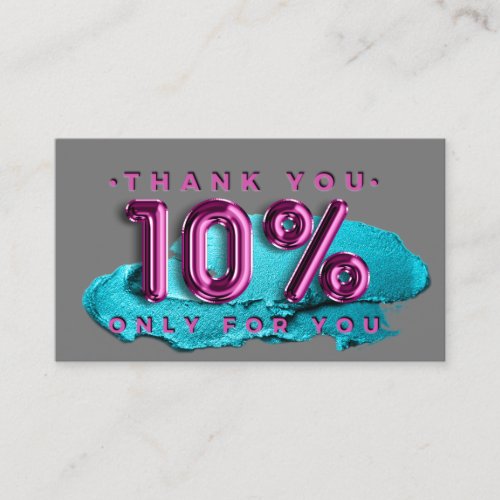100  Logo QRCODE 10OFF Code Makeup Pink Ocean Business Card