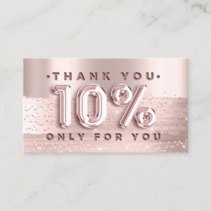 100 Logo QRCODE 10%OFF Code Rose Glitter Strokes Business Card