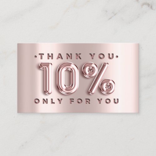 100 Logo QRCODE 10OFF Code Rose Metal Pink Business Card
