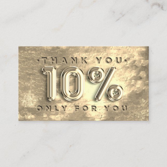 100  Logo QRCODE 10%OFF Thank You Discount Business Card (Front)
