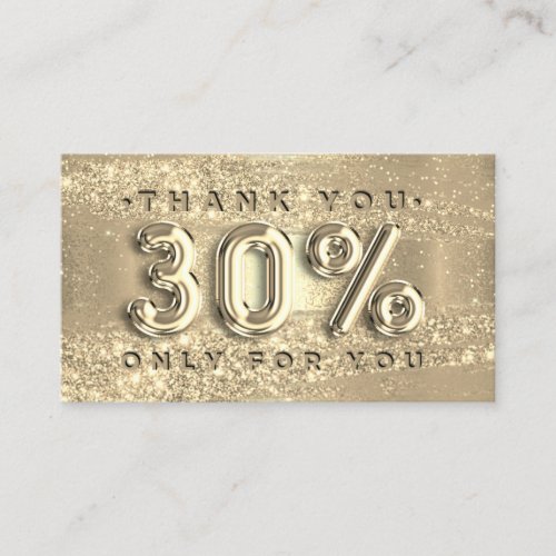 100 Logo QRCODE 30OFF Code Gold Glitter Strokes Business Card