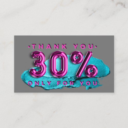 100  Logo QRCODE 30OFF Code Makeup Pink Business Card