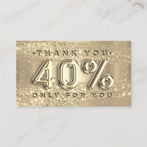 100 Logo QRCODE 40OFF Code Gold Glitter Strokes Business Card
