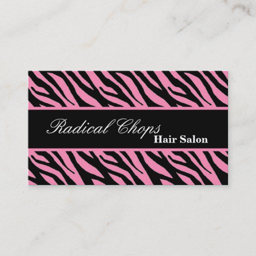 Customizable 100 LtPink Black Zebra Print Pattern Business Card
