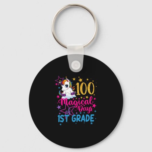 100 Magical days of 1st Grade Unicorn Keychain