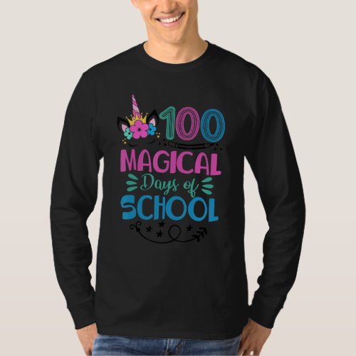 100 Magical Days Of School Girls 100th Day Of Kind T_Shirt
