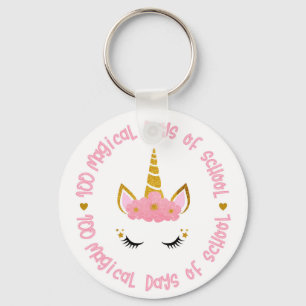 100 magical days of school keychain