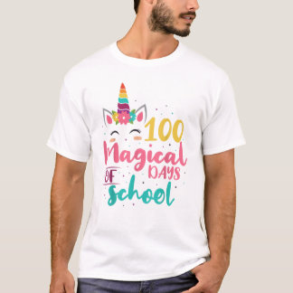 100 Magical Days of School Unicorn Gift Teacher T-Shirt