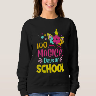 100 Magical Days of School Unicorn Teacher Studen Sweatshirt