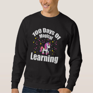 100 Magical Days of School Unicorn Teachers Girls Sweatshirt