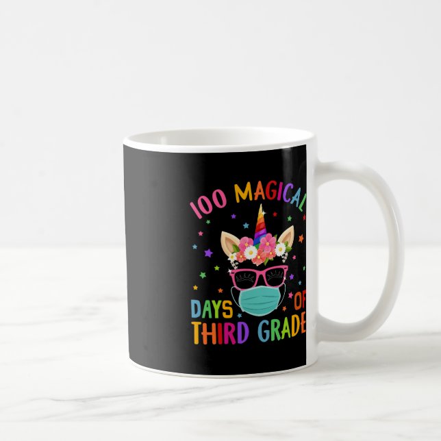100 Magical Days Of Third Grade School Unicorn Mas Coffee Mug (Right)